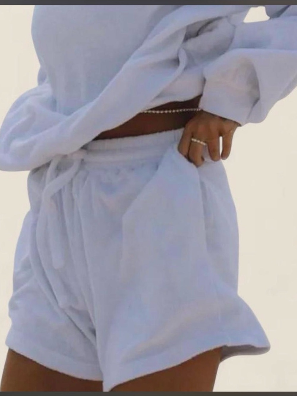 White daily drill terry cloth xs-small